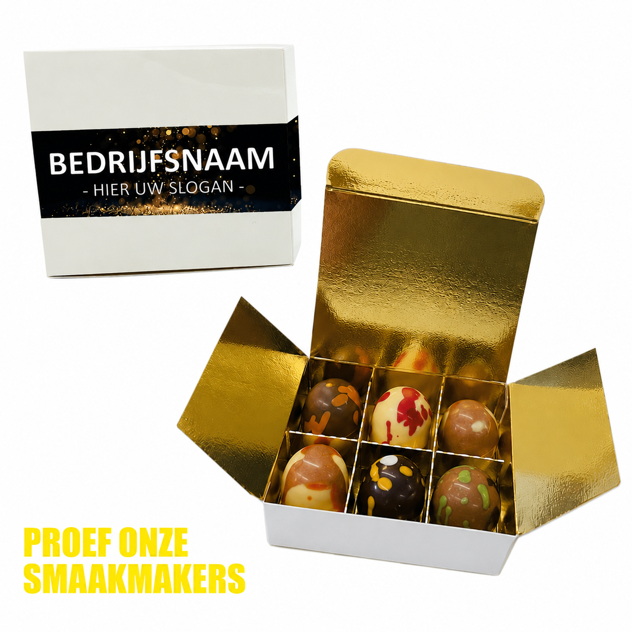 VIP Geschenkdoosje met 6 Smaakmakers bonbons - Inclusief banderol